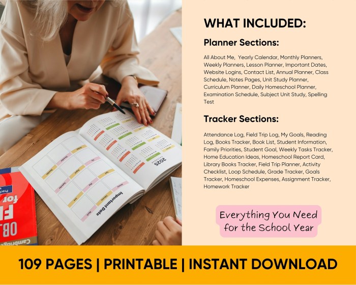 2024-2025 Homeschool Planner Printable PDF Homeschool Lesson Planner ...